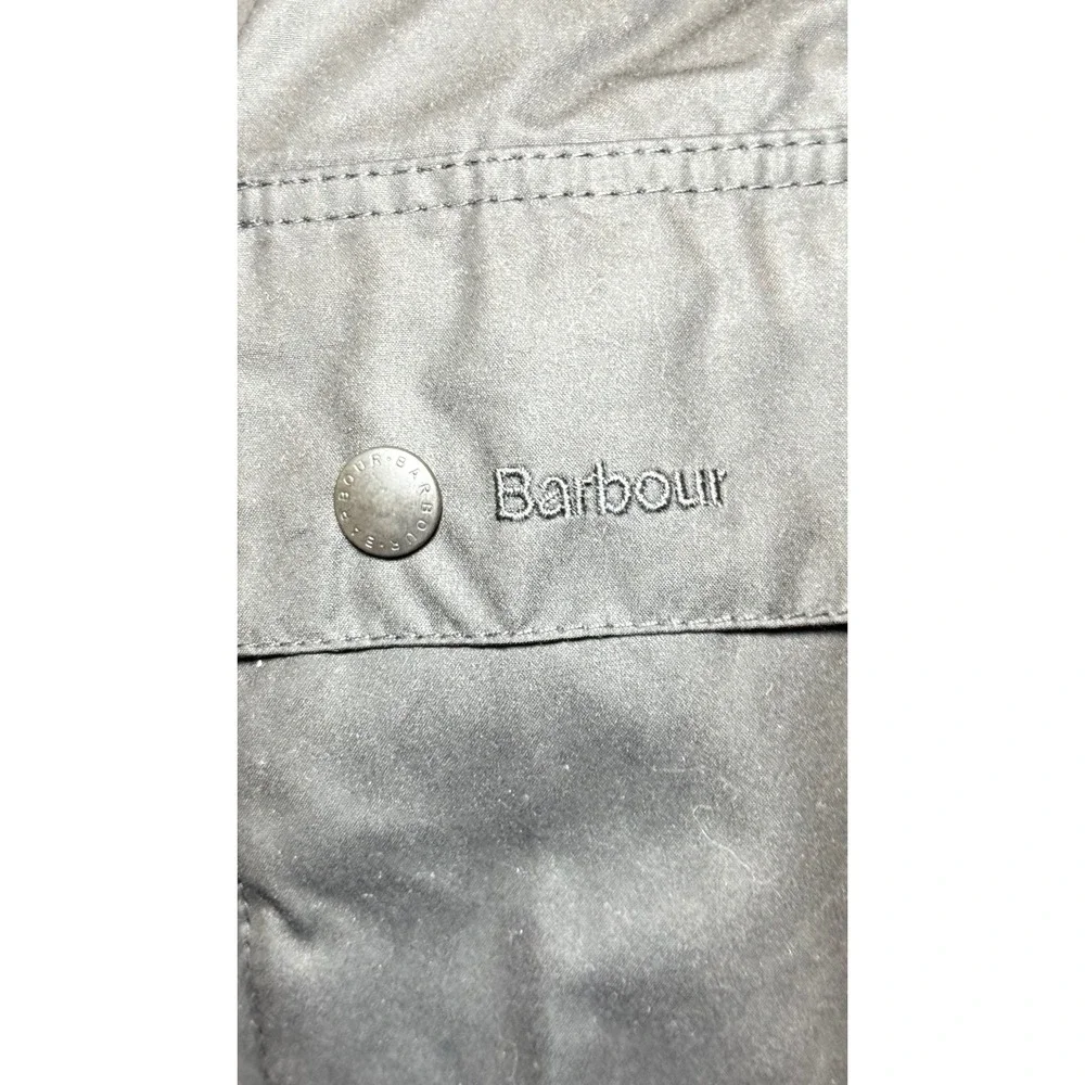 NWT Barbour Ashby Wax Jacket Mens Medium Black Sylkoil Waxed Cotton Coat